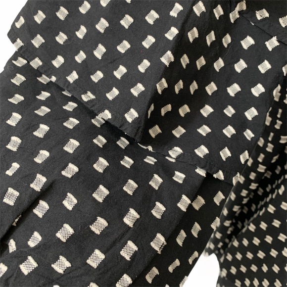 LOFT Geo Tiered Ruffle Sleeve Top with Button Back - Picture 4 of 8